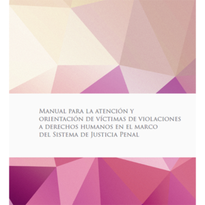 Book Cover: Manual para la atención y orientación de víctimas
